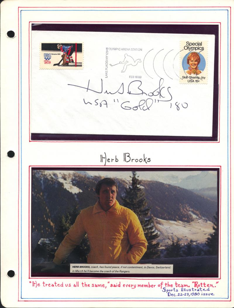 Herb Brooks Autograph